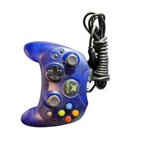 Microsoft Xbox Controller S Original Console Wired Blue Translucent Tested